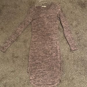 Long Sleeve Knee Length Sweater Dress